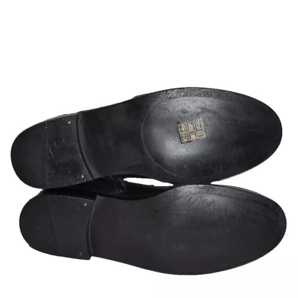 TORY BURCH DOUBLE T RIDING BOOT Black Bourbon Size 6.5 M DD440 - Picture 6 of 6